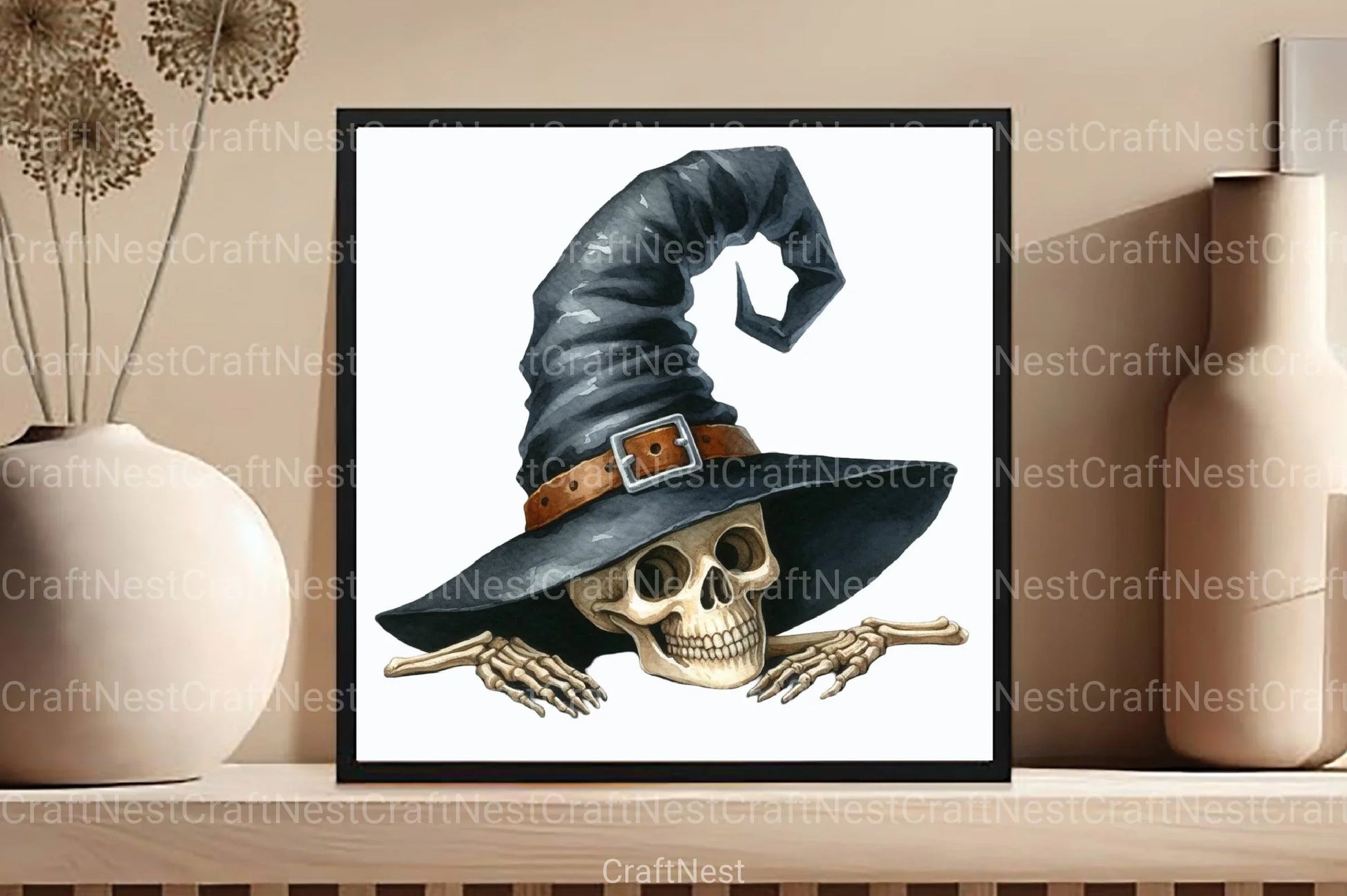Funny Skeleton Peeking Clipart Bundle 2 - CraftNest - Digital Crafting and Art