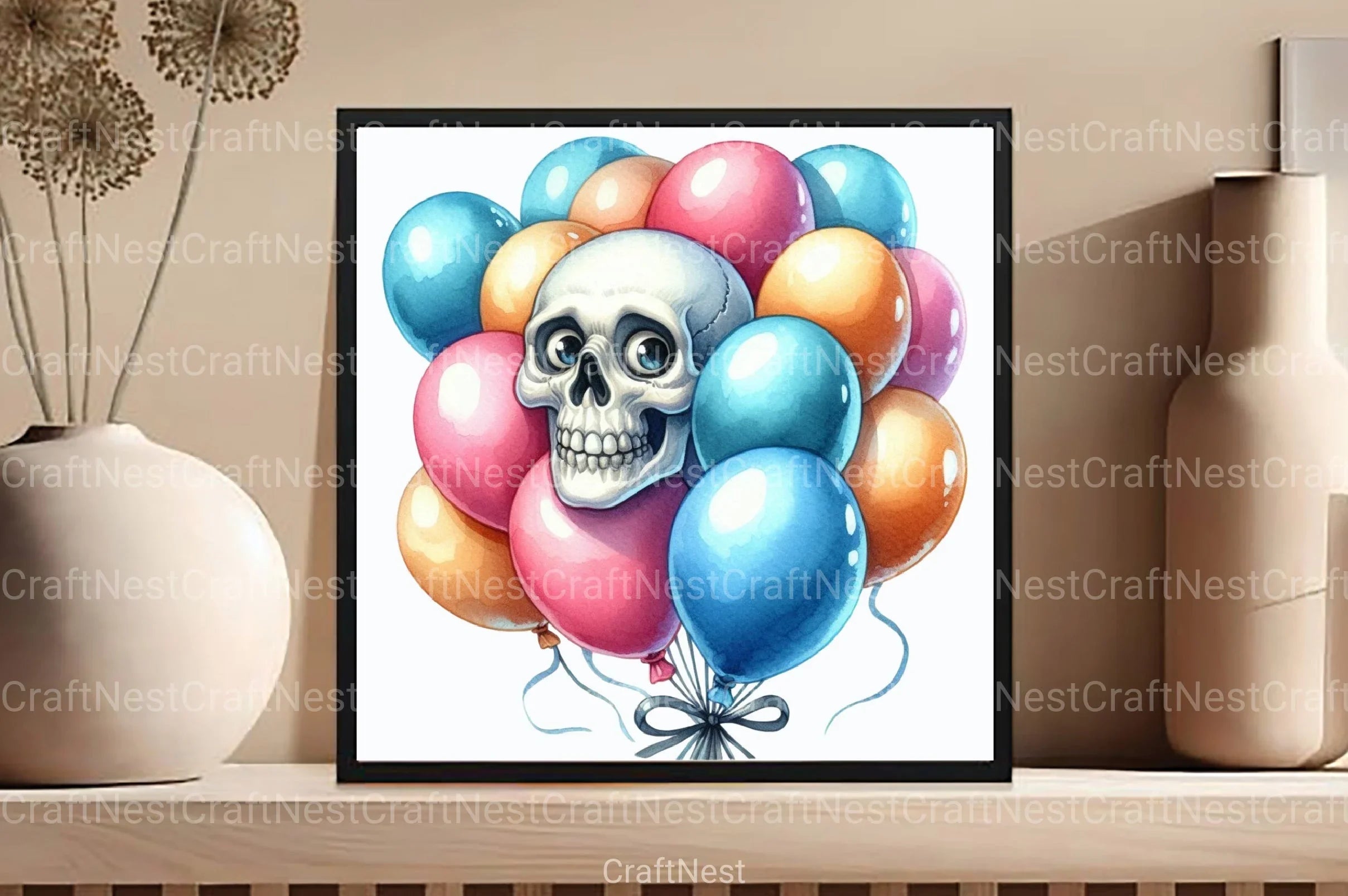 Funny Skeleton Peeking Clipart Bundle 167 - CraftNest - Digital Crafting and Art