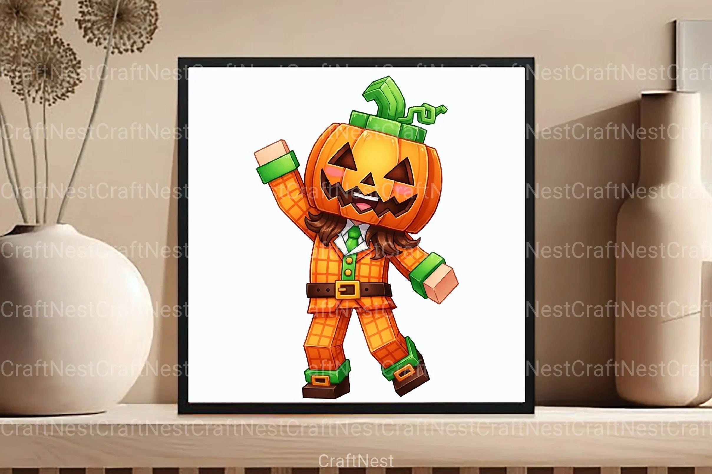 Minecraft Boy Dabbing Halloween Clipart Bundle - CraftNest - Digital Crafting and Art