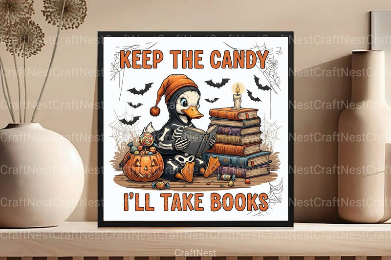 Halloween Clipart Bundle: Books Over Candy - CraftNest - Digital Crafting and Art