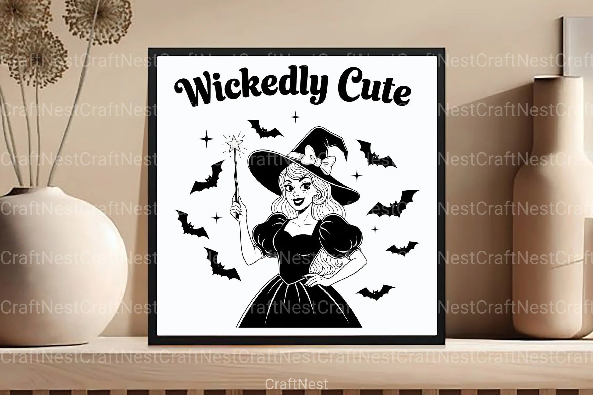 Vintage Halloween Witch Clipart Bundle - Wickedly Cute Designs - CraftNest - Digital Crafting and Art