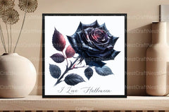 I Love Halloween Roses Clipart Bundle - CraftNest - Digital Crafting and Art