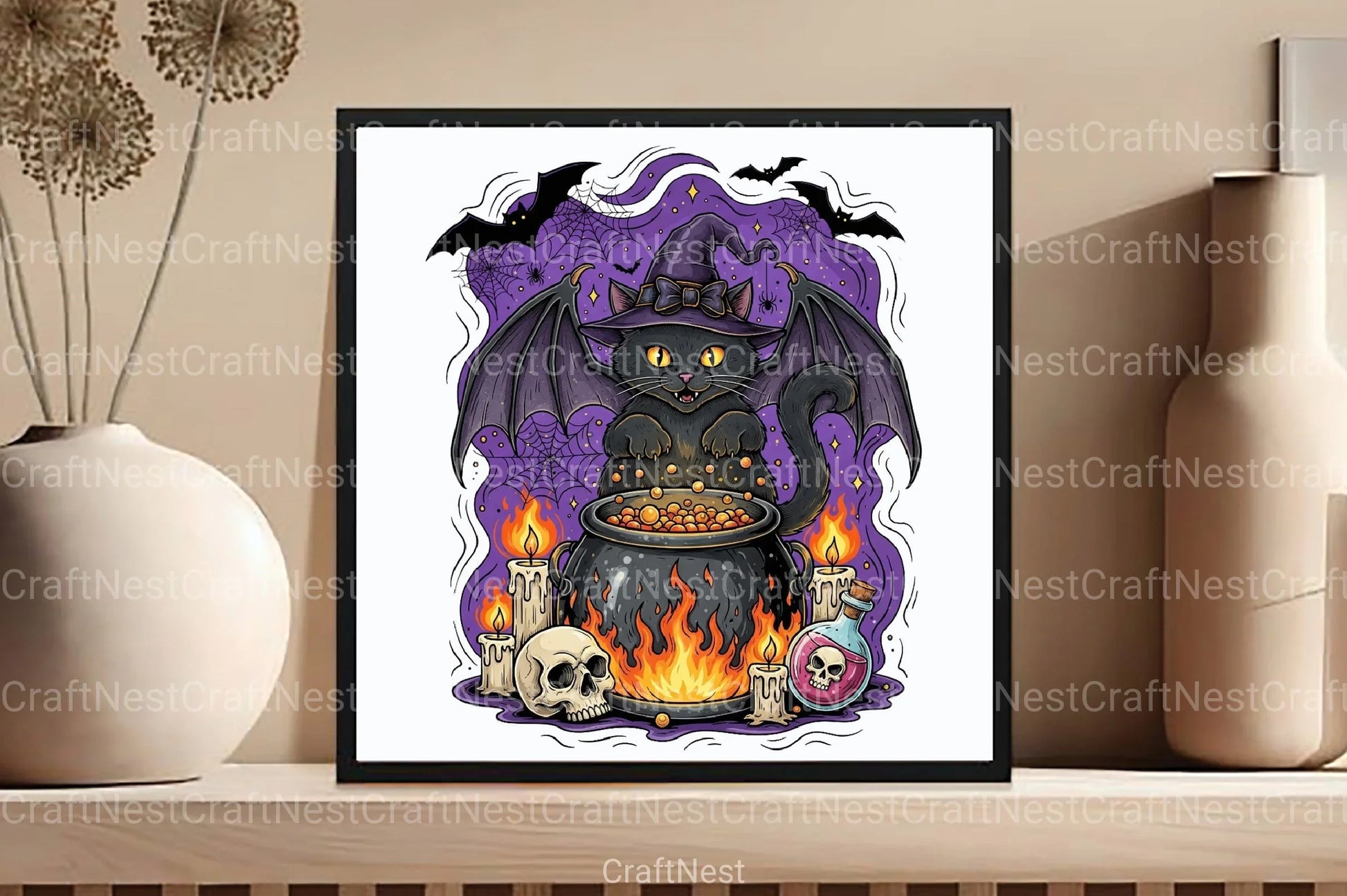 Black Cat Halloween Spooky Seas Clipart Bundle - CraftNest - Digital Crafting and Art