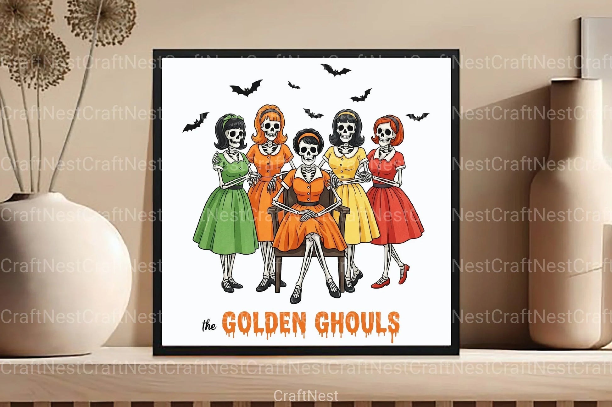 Golden Ghouls Halloween Clipart Bundle - CraftNest - Digital Crafting and Art