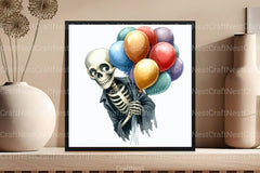 Funny Skeleton Peeking Clipart Bundle 7777 - CraftNest - Digital Crafting and Art