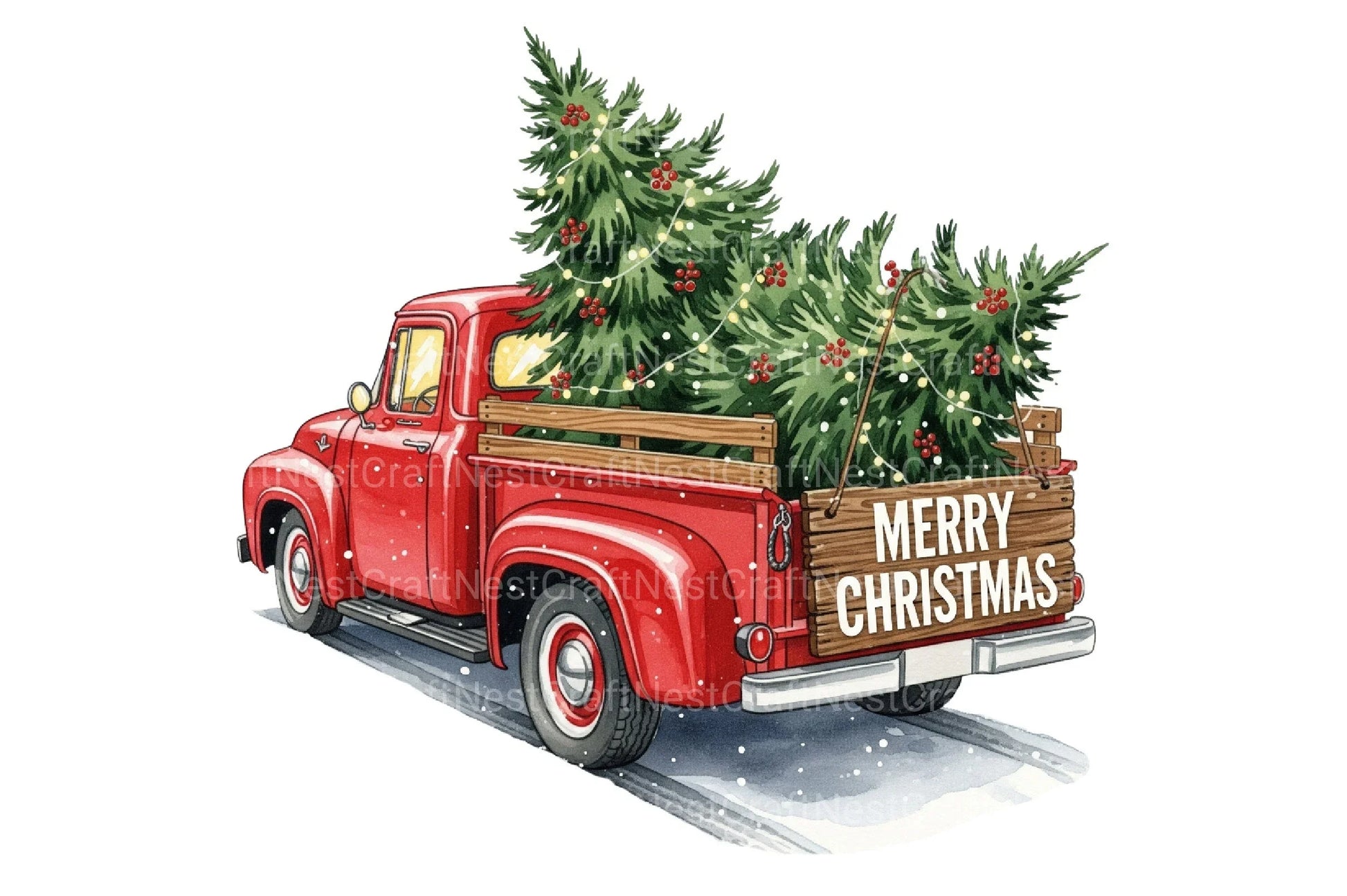 Watercolor Christmas Clipart Bundle - CraftNest - Digital Crafting and Art