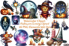 Halloween Evening Clipart Bundle - CraftNest - Digital Crafting and Art