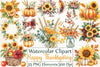 Happy Thanksgiving Floral Clipart Bundle
