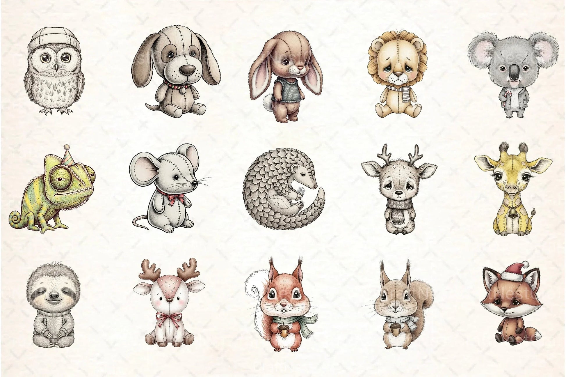 Christmas Animal Clipart Bundle 1 - CraftNest - Digital Crafting and Art