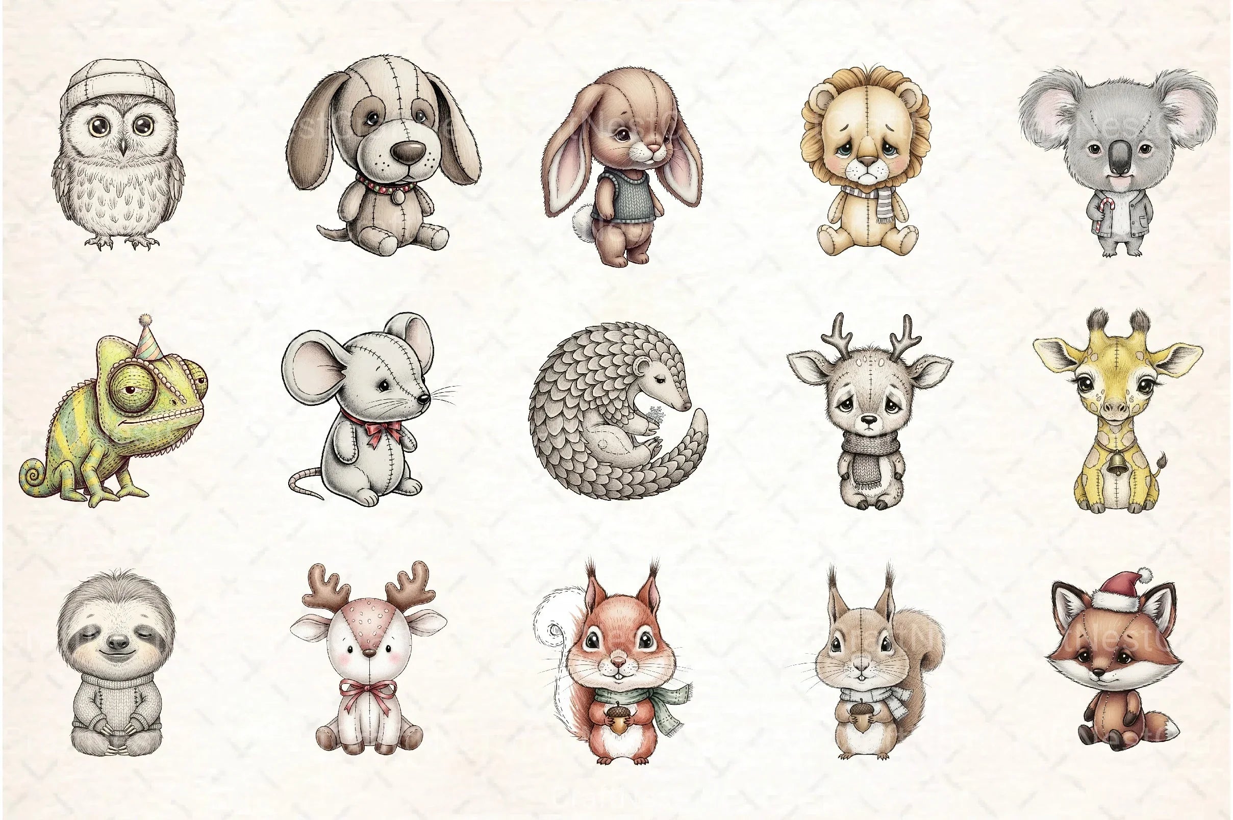 Christmas Animal Clipart Bundle 1 - CraftNest - Digital Crafting and Art