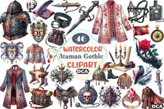 Ataman Gothic Clipart Bundle - CraftNest - Digital Crafting and Art