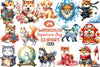 Beautiful Japanese Style Dog Clipart Bundle