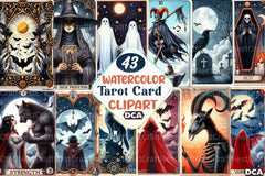 Halloween Vintage Tarot Card Clipart Bundle - CraftNest - Digital Crafting and Art
