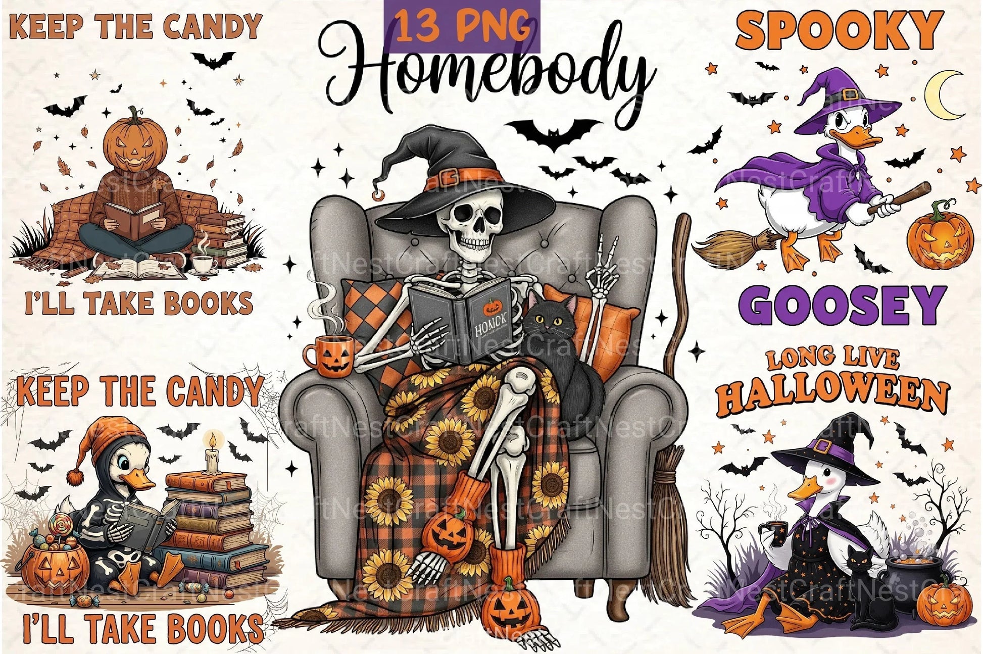 Halloween Vintage Clipart Bundle - CraftNest - Digital Crafting and Art