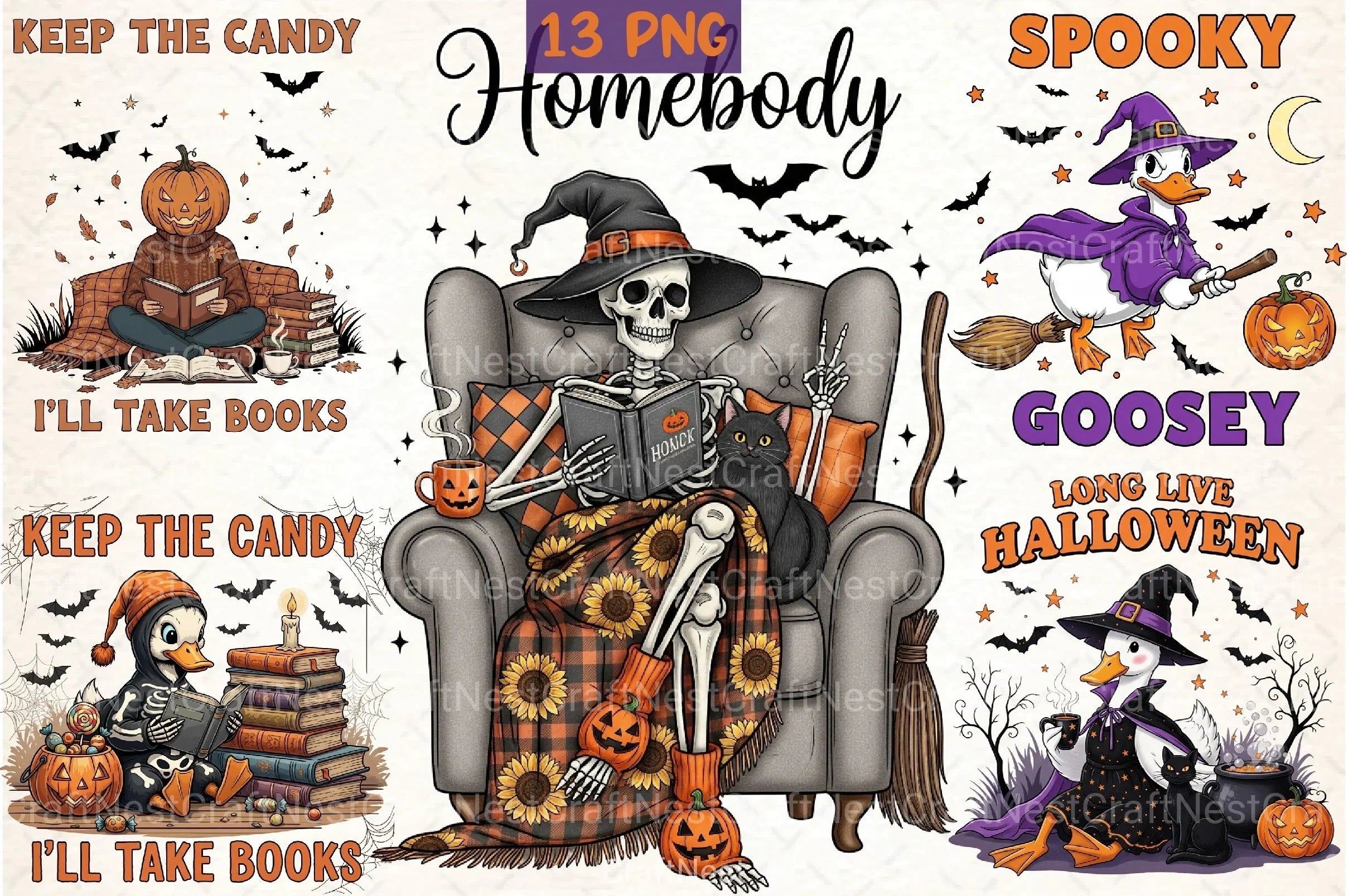 Halloween Vintage Clipart Bundle - CraftNest - Digital Crafting and Art