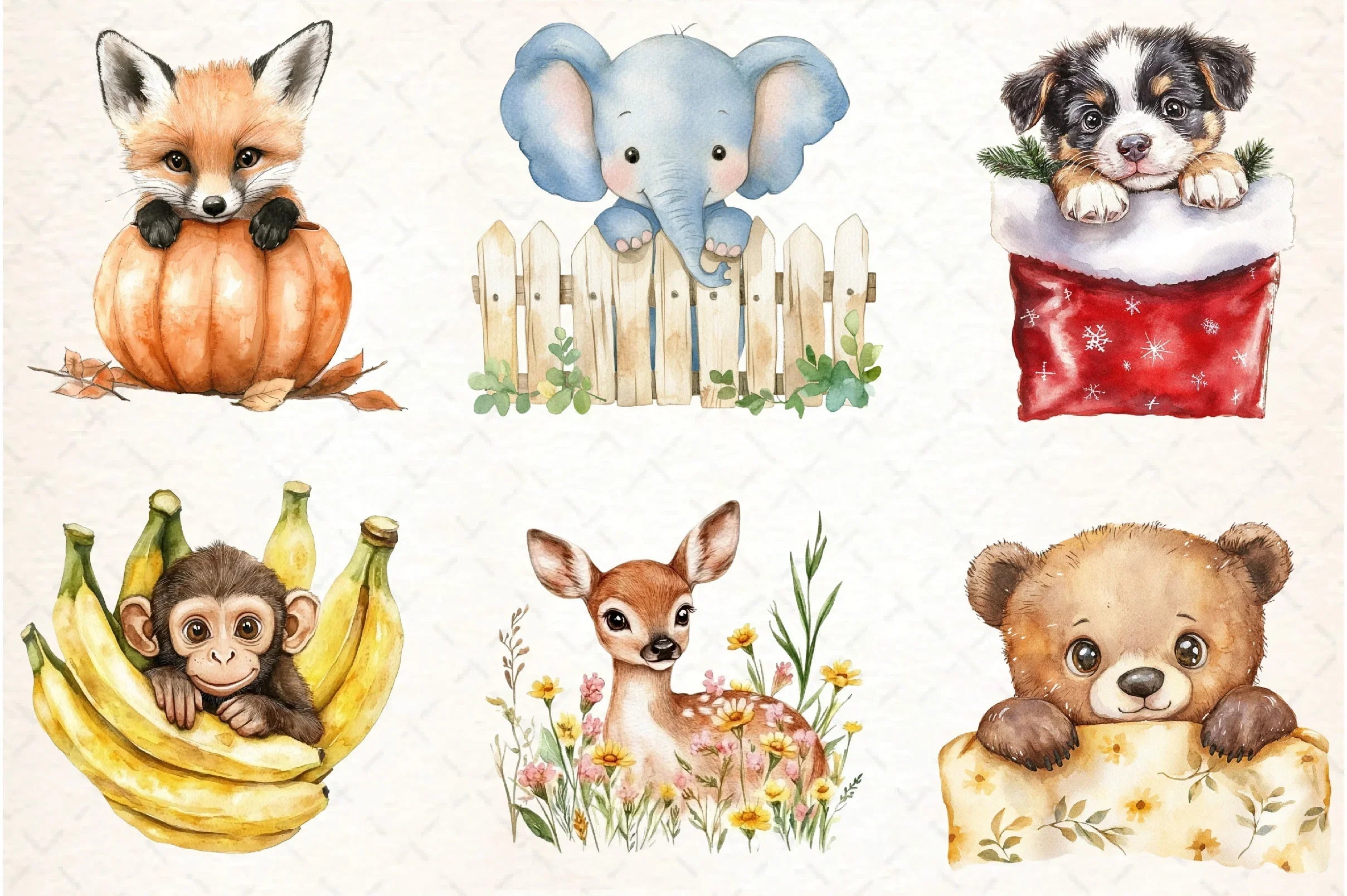 Funny Cute Animal Peeking Clipart Bundle - CraftNest - Digital Crafting and Art