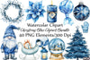 Christmas Blue Clipart Bundle