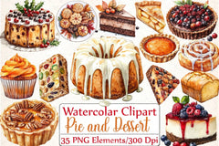Thanksgiving Pie and Dessert Clipart Bundle - CraftNest - Digital Crafting and Art