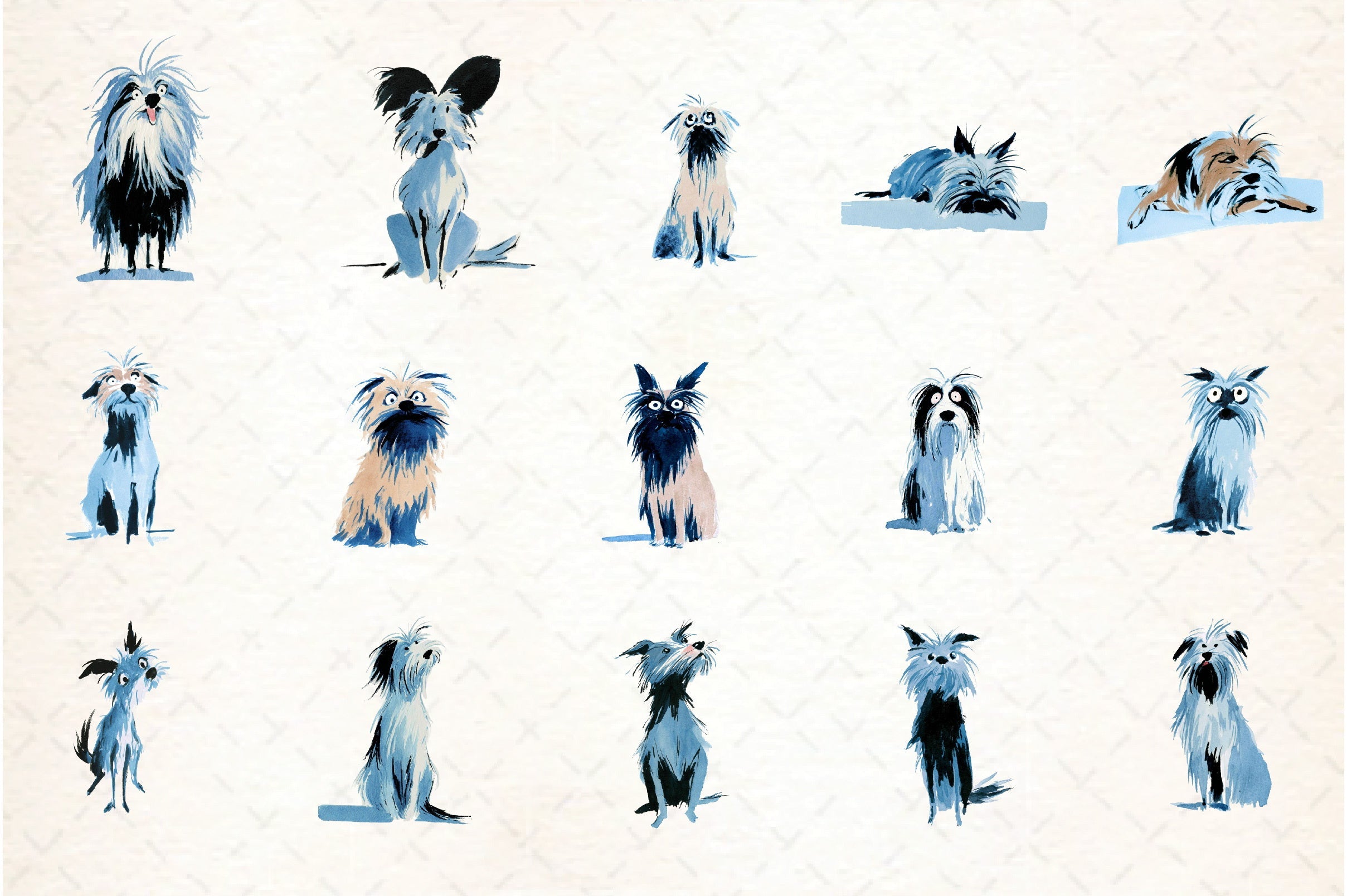 Doodle Dog Clipart Bundle Set