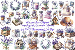 Countryside Lavender Clipart Bundle 102 - CraftNest - Digital Crafting and Art