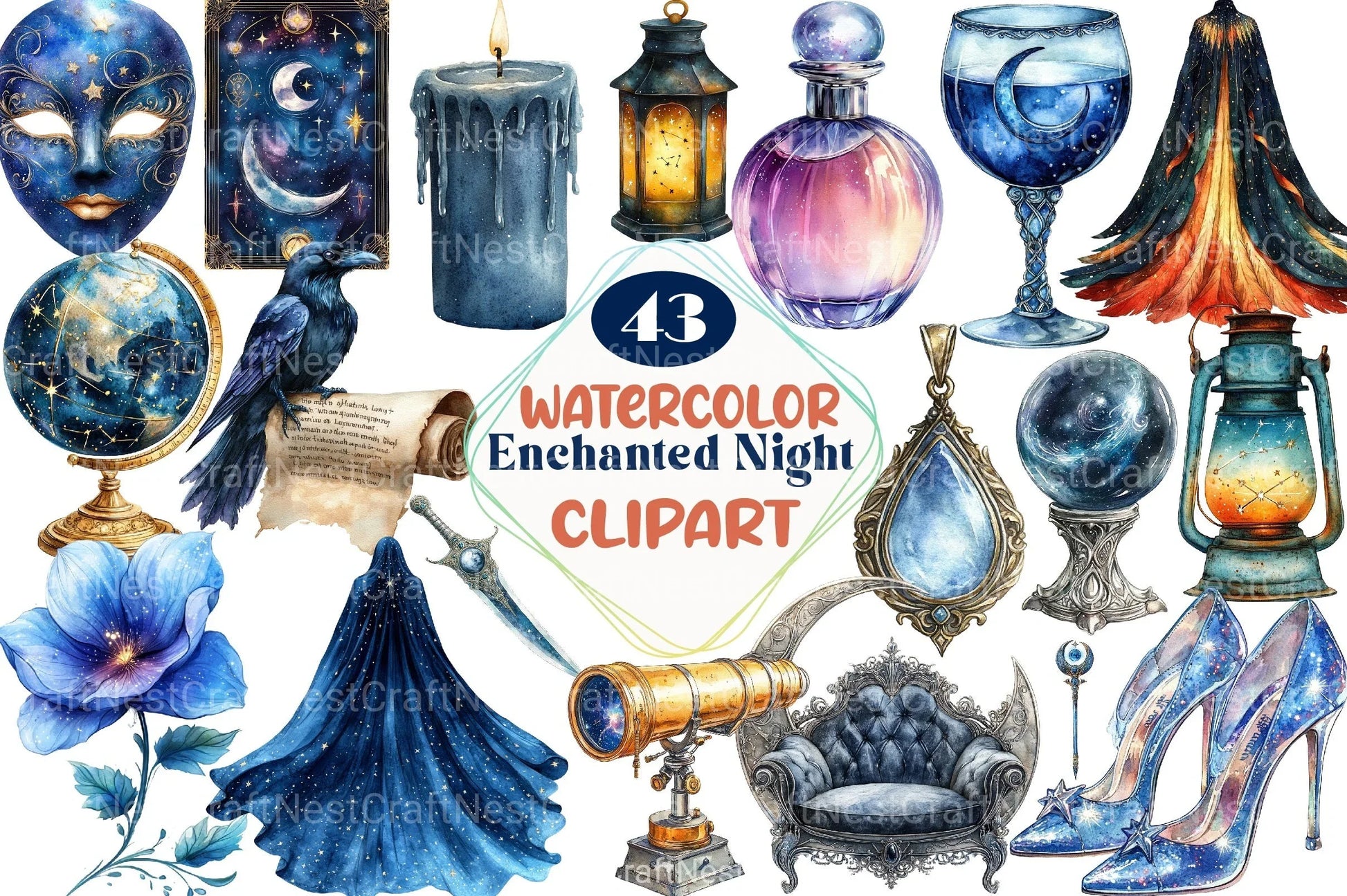Enchanted Night Court Clipart Bundle - CraftNest - Digital Crafting and Art