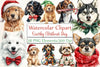Quirky Christmas Dogs Clipart Bundle
