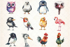 Funny Bird Clipart Bundle - CraftNest - Digital Crafting and Art