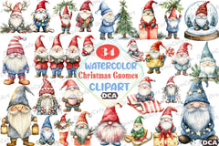 Merry Christmas Gnomes Clipart Bundle - CraftNest - Digital Crafting and Art