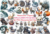 Halloween Skeleton Animals Clipart Bundle