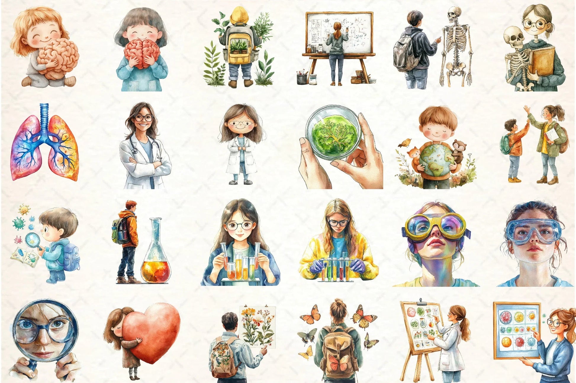 Funny Biology Classroom Clipart Bundle - CraftNest - Digital Crafting and Art