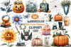 Daisy Flower & Halloween Clipart Bundle