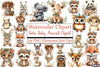 Boho Baby Animals Clipart Bundle