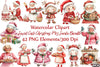 Sweet Cute Christmas Mrs. Santa Claus Clipart Bundle