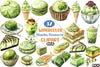 Japanese Desserts Matcha Clipart Bundle
