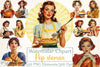 Thanksgiving Pop Art Woman Clipart Bundle