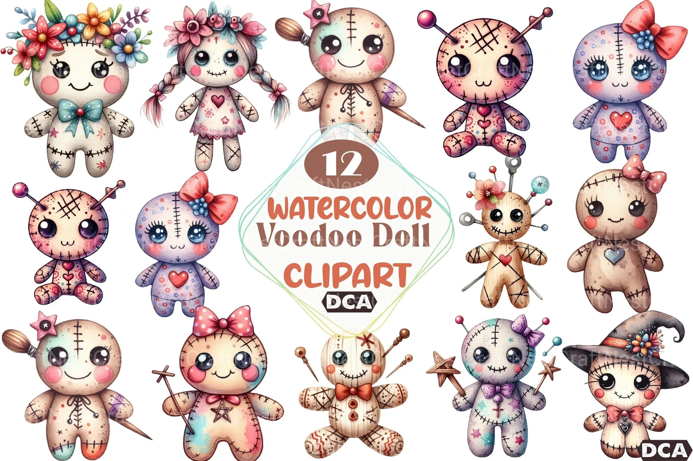 Voodoo Doll Clipart Bundle - CraftNest - Digital Crafting and Art