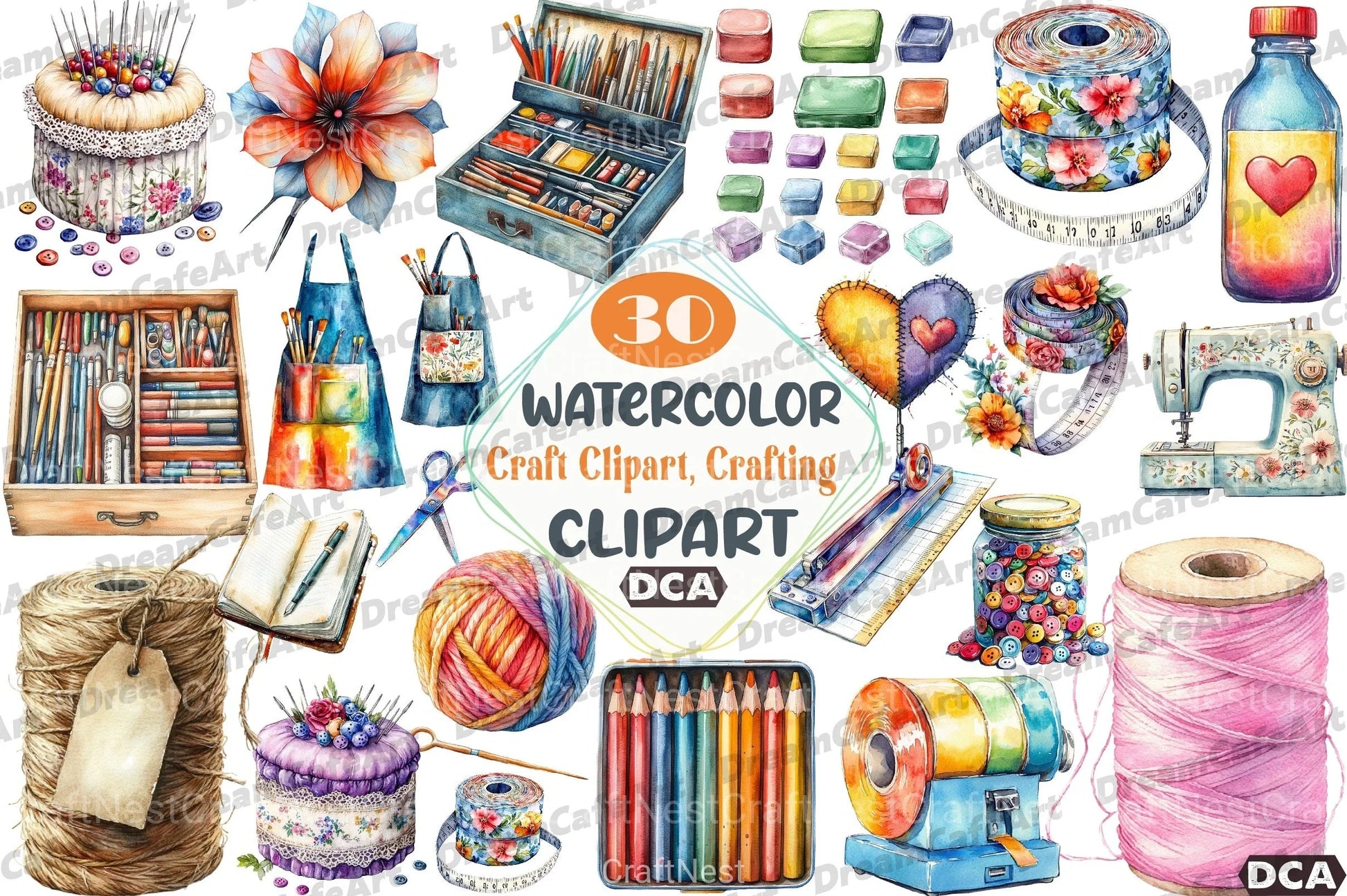 Crafting Clipart Bundle for Creative Projects - CraftNest - Digital Crafting and Art