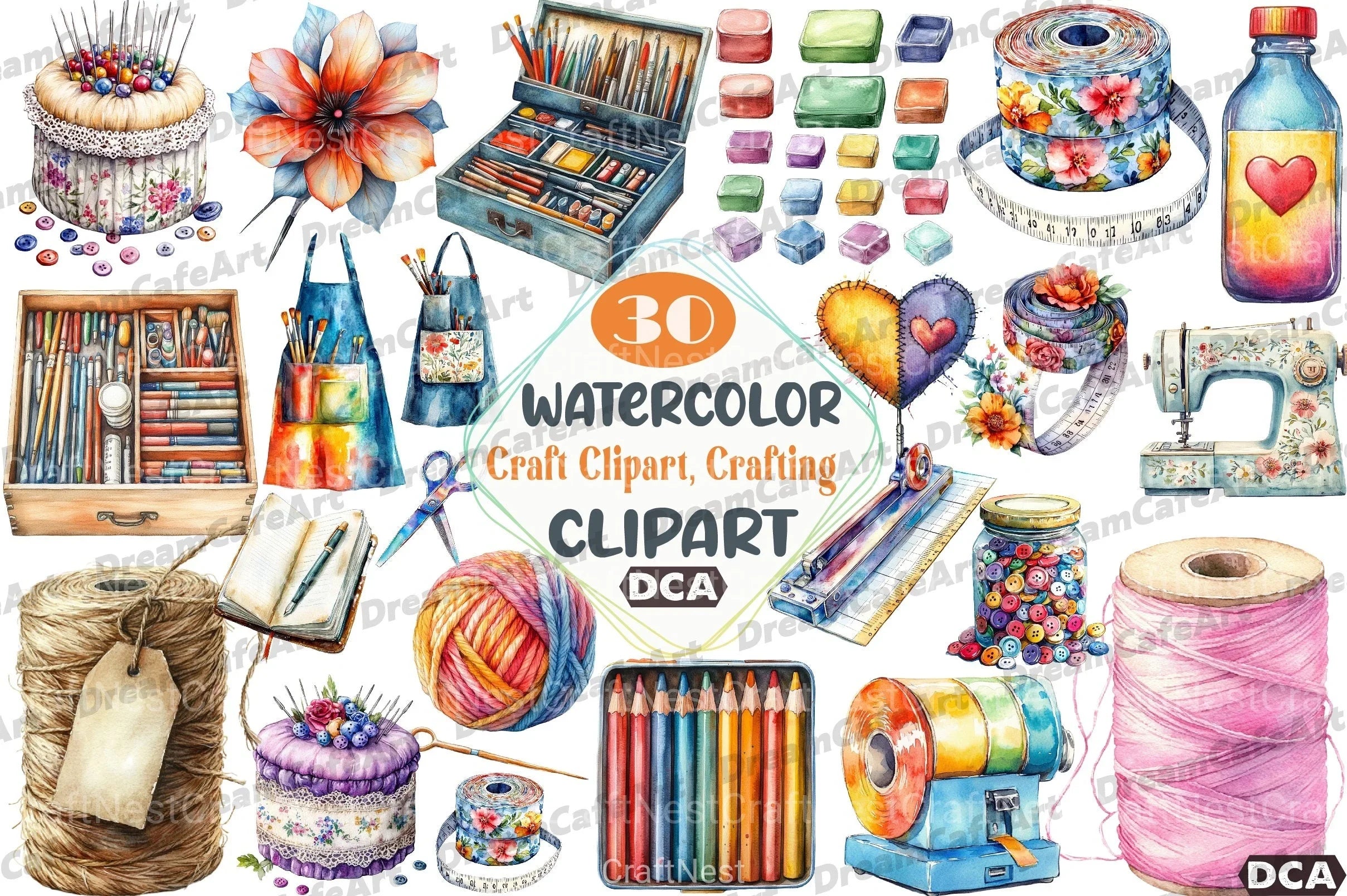 Crafting Clipart Bundle for Creative Projects - CraftNest - Digital Crafting and Art