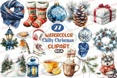 Chilly Christmas Day Clipart Bundle - CraftNest - Digital Crafting and Art