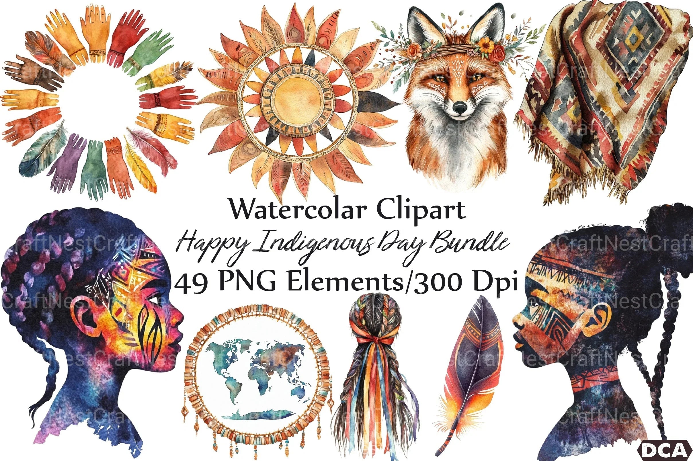 Happy Indigenous Day T-Shirt Design Bundle - CraftNest - Digital Crafting and Art