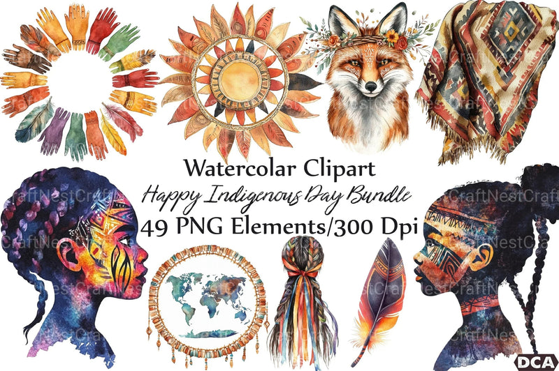 Happy Indigenous Day T-Shirt Design Bundle - CraftNest - Digital Crafting and Art