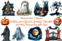 Spooky Halloween Clipart Bundle 4 - CraftNest - Digital Crafting and Art