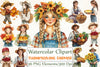 Thanksgiving Farmer Clipart Bundle