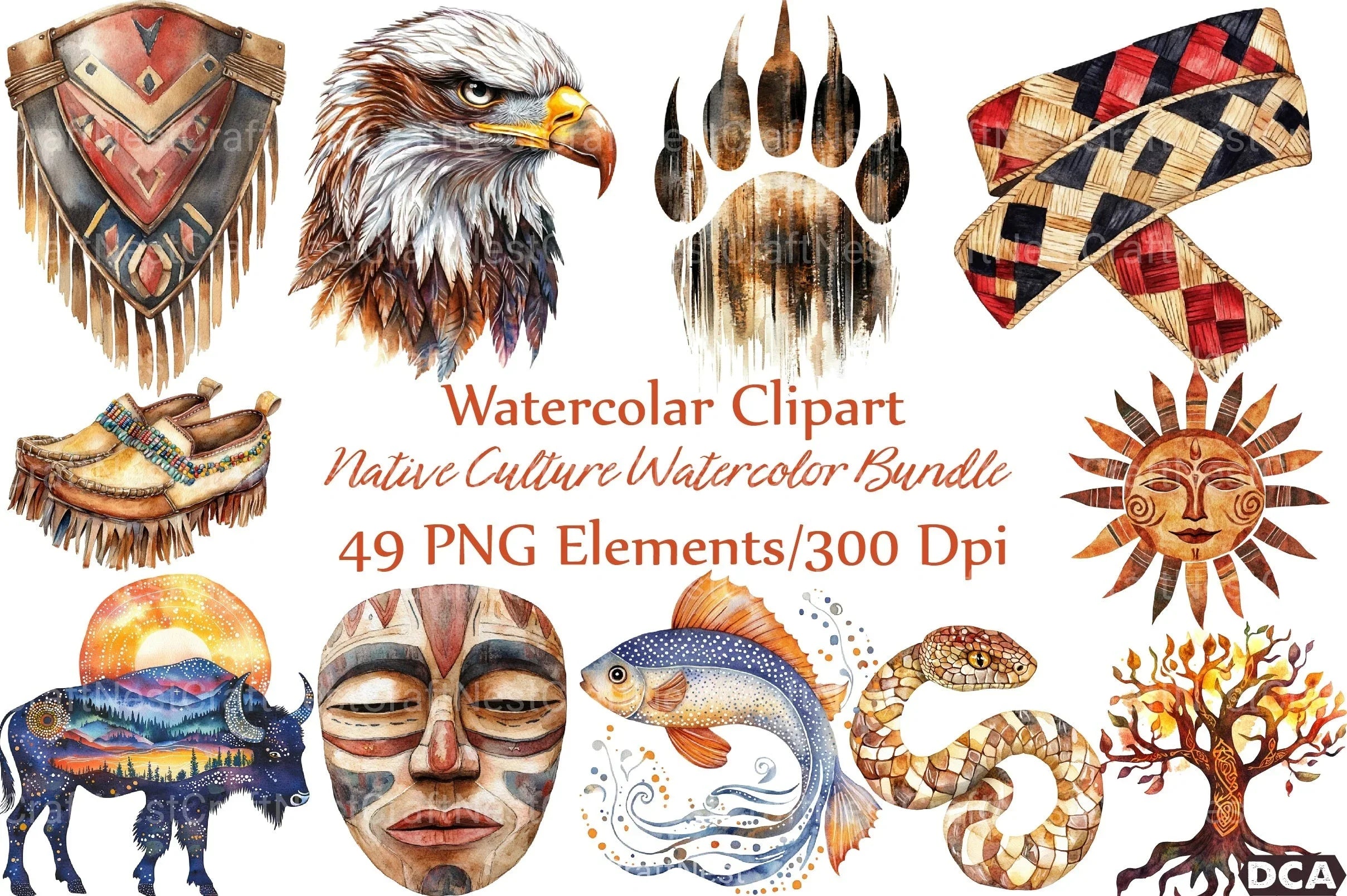 Native Culture Clipart Bundle - CraftNest - Digital Crafting and Art