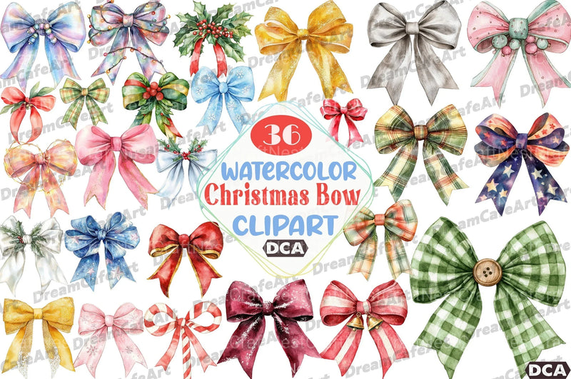 Christmas Bow Clipart Bundle 99 - CraftNest - Digital Crafting and Art