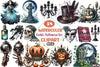Antique Gothic Halloween Clipart Bundle