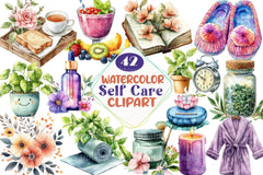 Self Care Clipart Bundle - CraftNest - Digital Crafting and Art