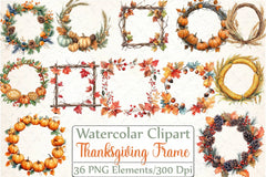 Thanksgiving Frame Clipart Bundle - CraftNest - Digital Crafting and Art