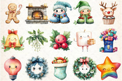 Kawaii Christmas Clipart Bundle - CraftNest - Digital Crafting and Art
