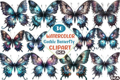 Gothic Butterfly Clipart Bundle 1 - CraftNest - Digital Crafting and Art